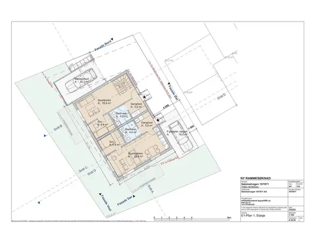 Planskisse - Søbstadvegen 58 C/D. 1.etg.