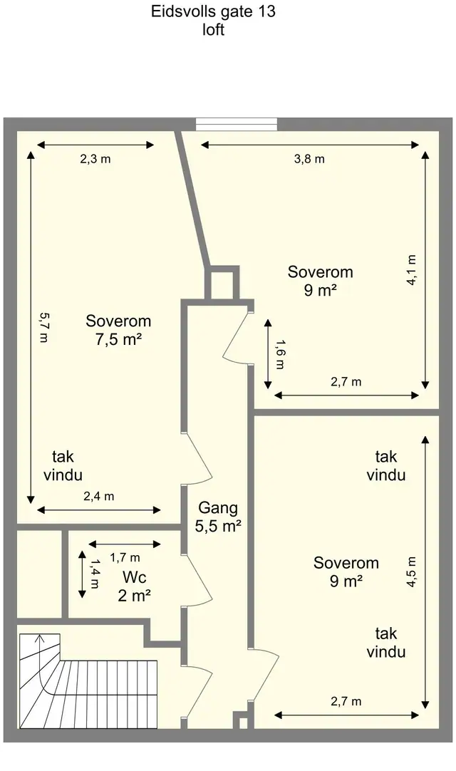 Planskisse loft.