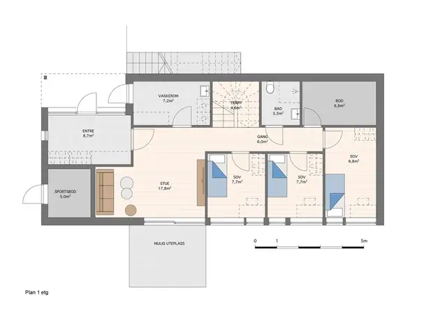Planskisse 1. etasje.