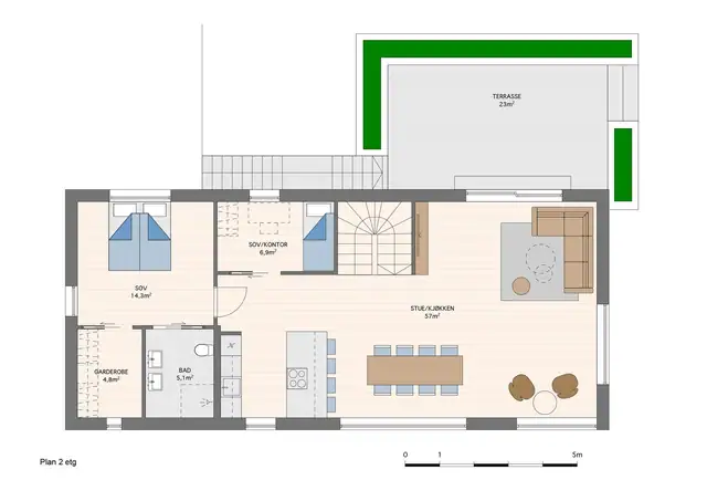 Planskisse 2. etasje.