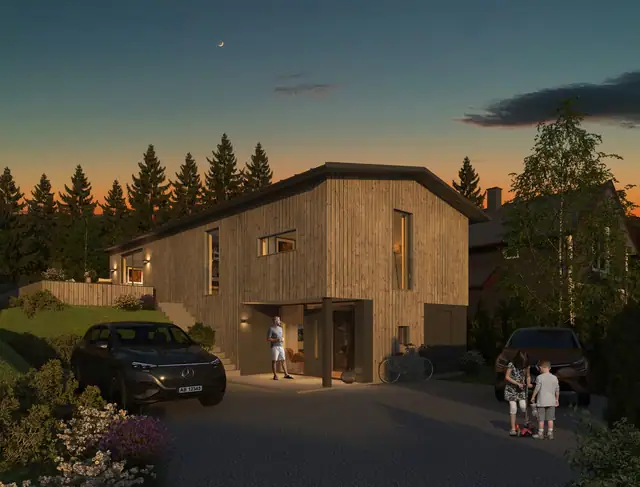 Boligen i Granlivegen leveres med en gjennomarbeidet og moderne standardleveranse. Det kan forekomme avvik mellom illustrasjonsbilder og ferdigstilt bolig.