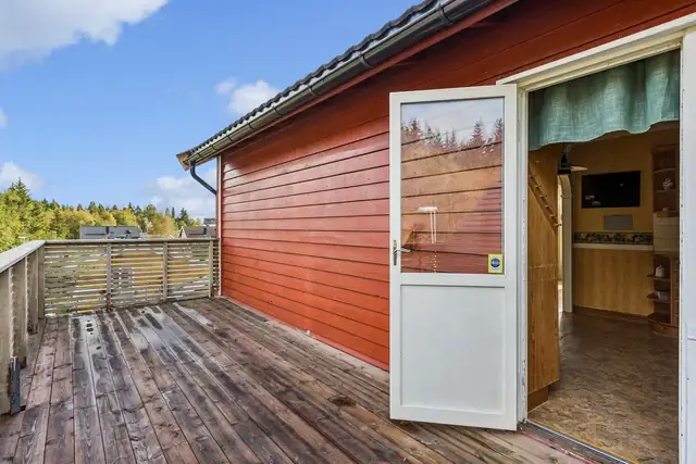 Balkongen er på 15 m².